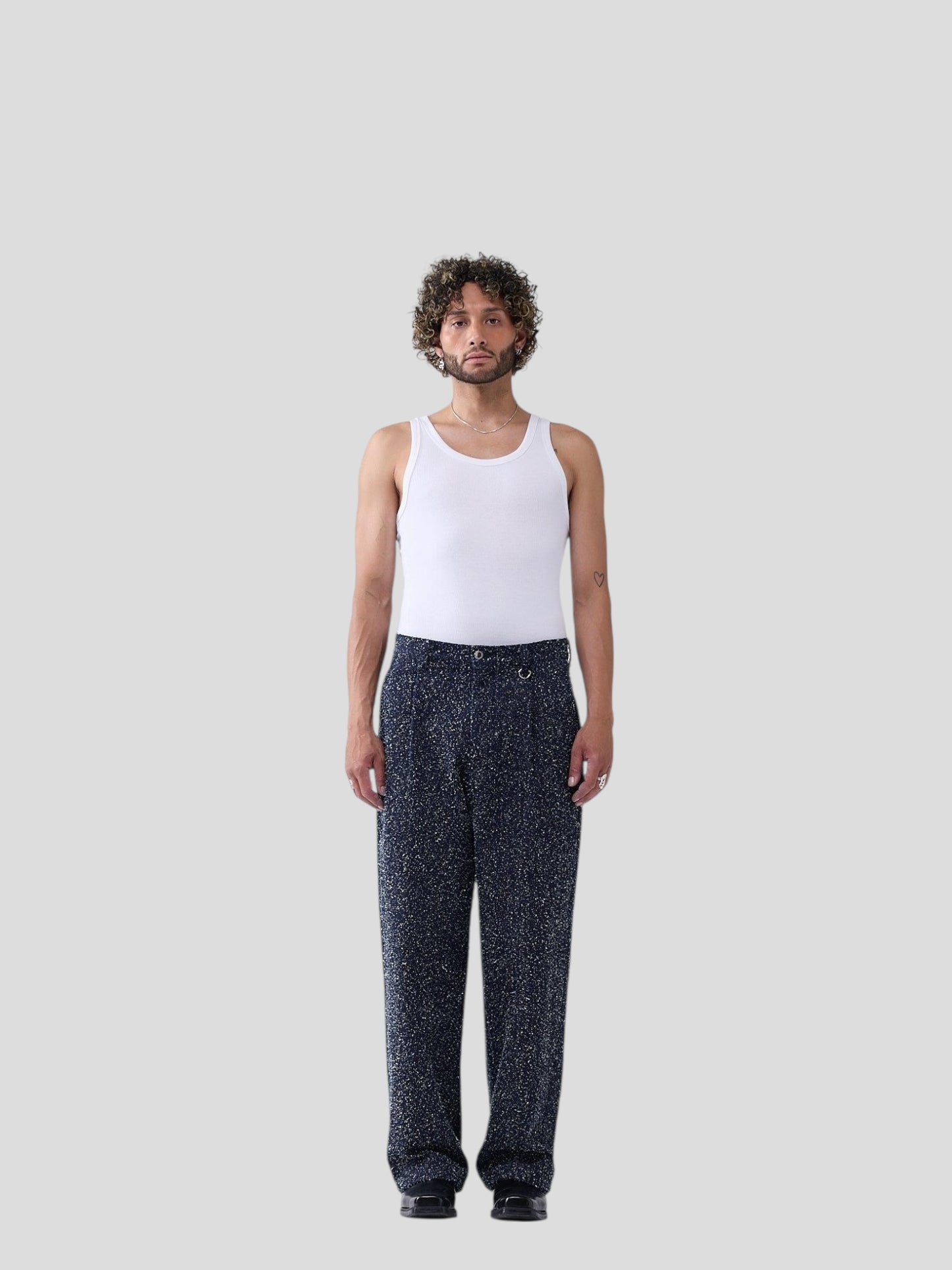 Spray reworked trousers