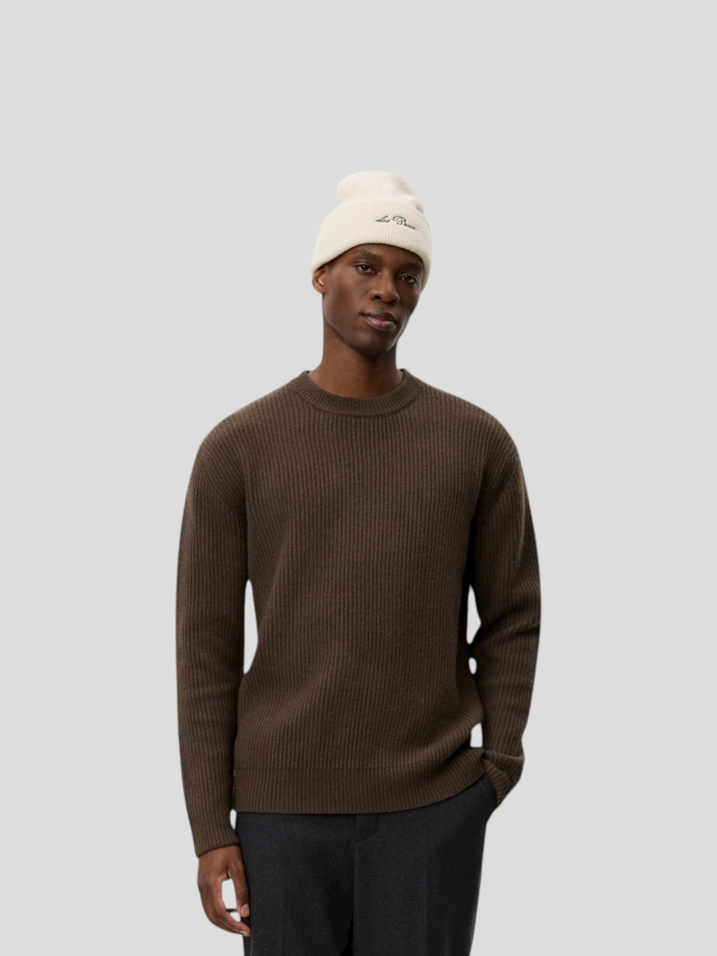 Eddie wool rib crewneck knit