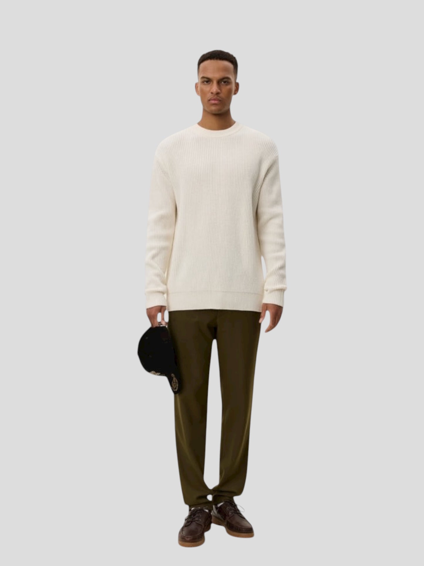 Eddie wool rib crewneck knit