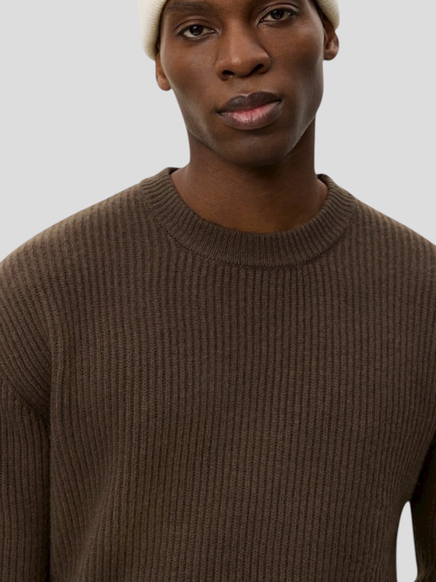 Eddie wool rib crewneck knit