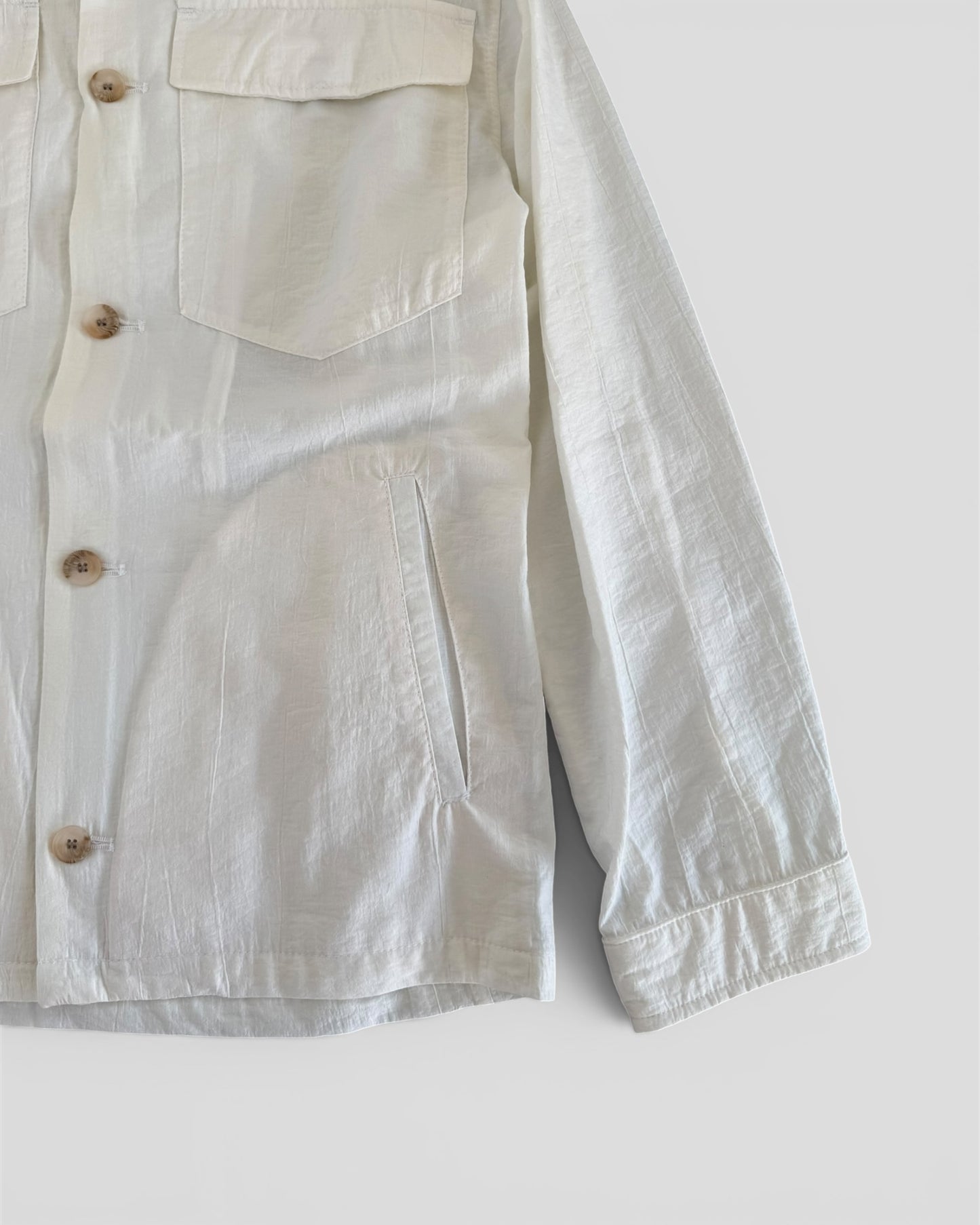 Overshirt viscosa off white