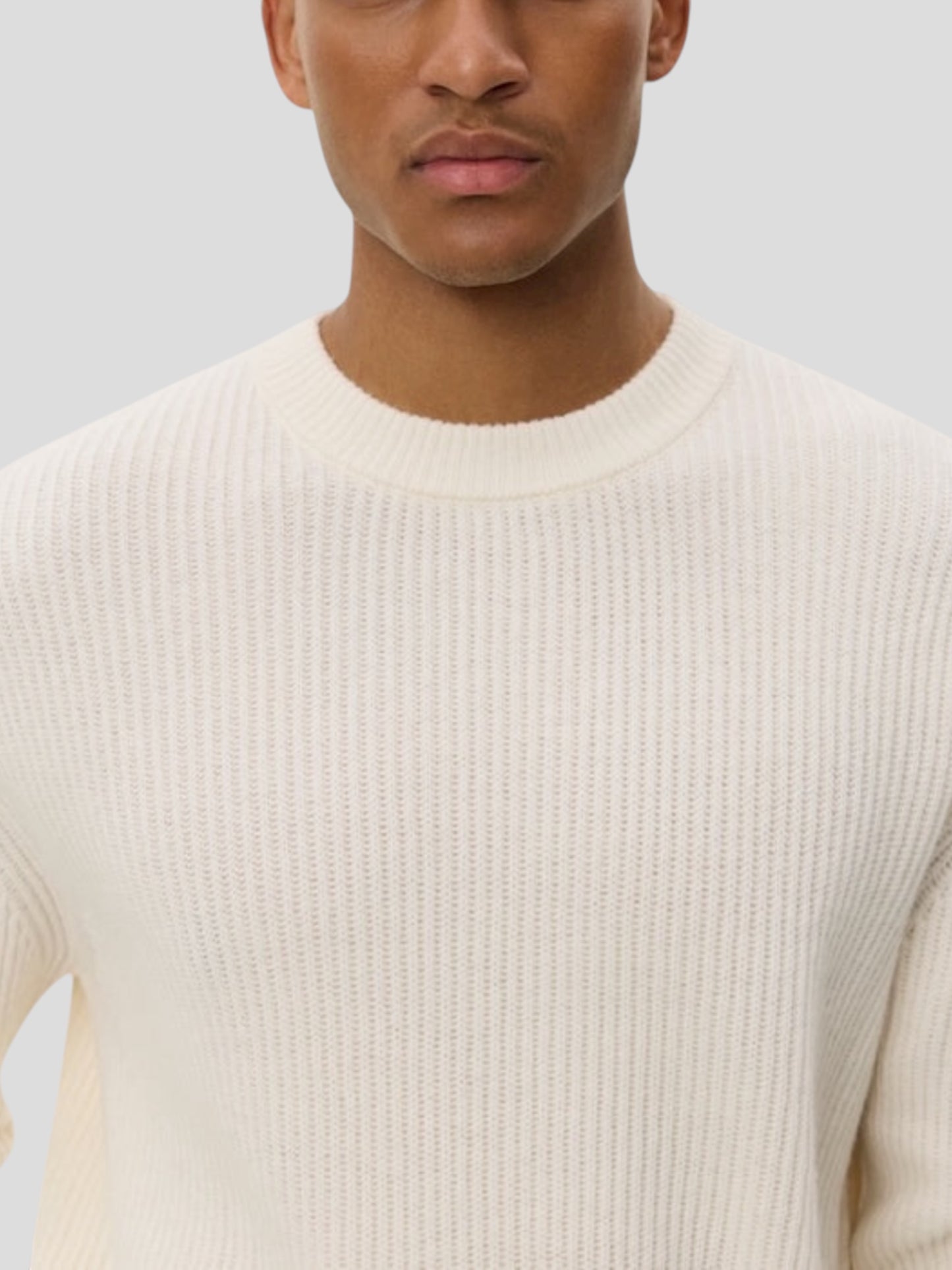 Eddie wool rib crewneck knit