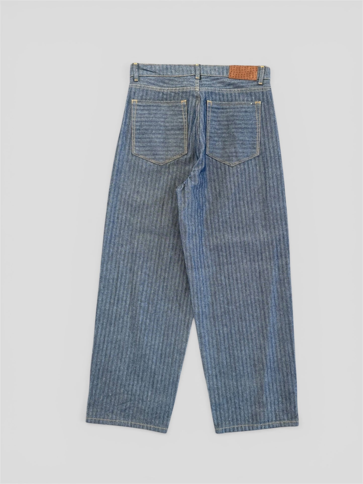 Herringbone denim pant
