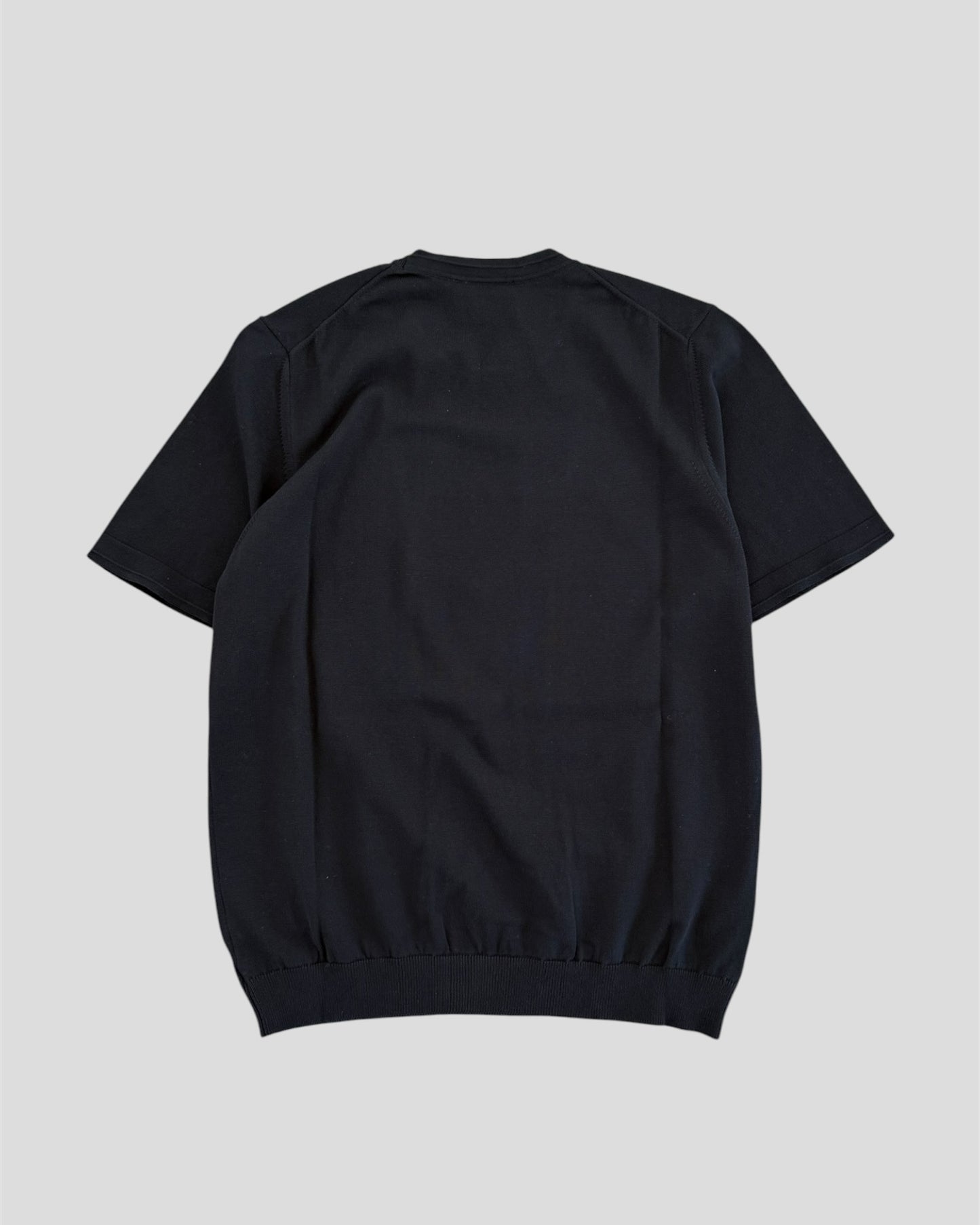 Girocollo regular fit crepe black