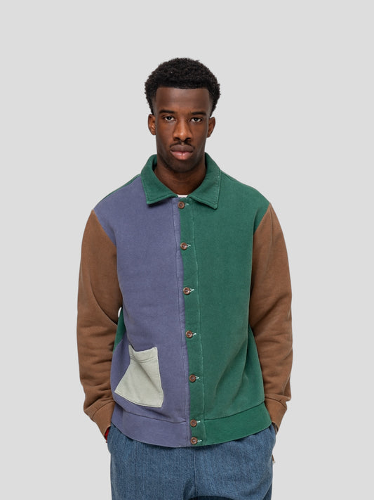 Felpa cardigan placcata