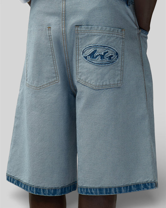 Denim inside/out shorts