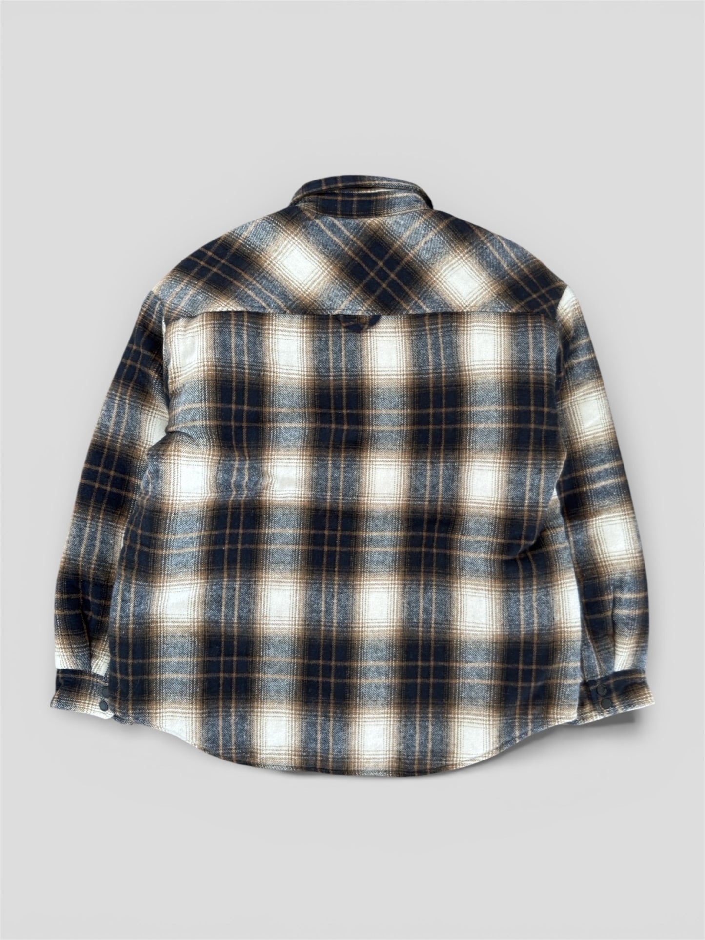 Quilted plaid overshirt