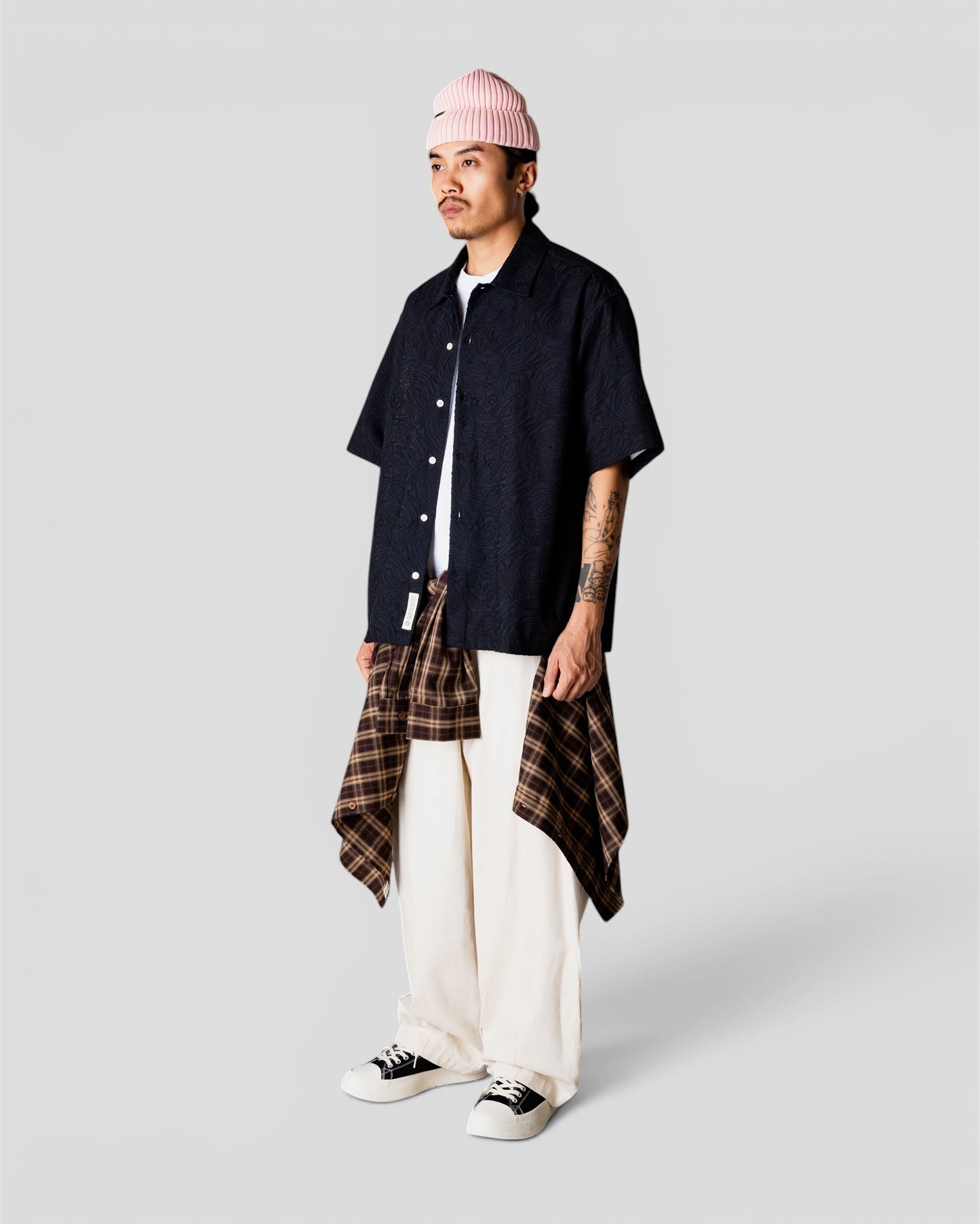 Wang embroidery shirt black