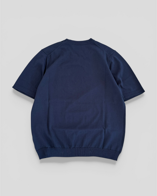 Girocollo regular fit crepe blu