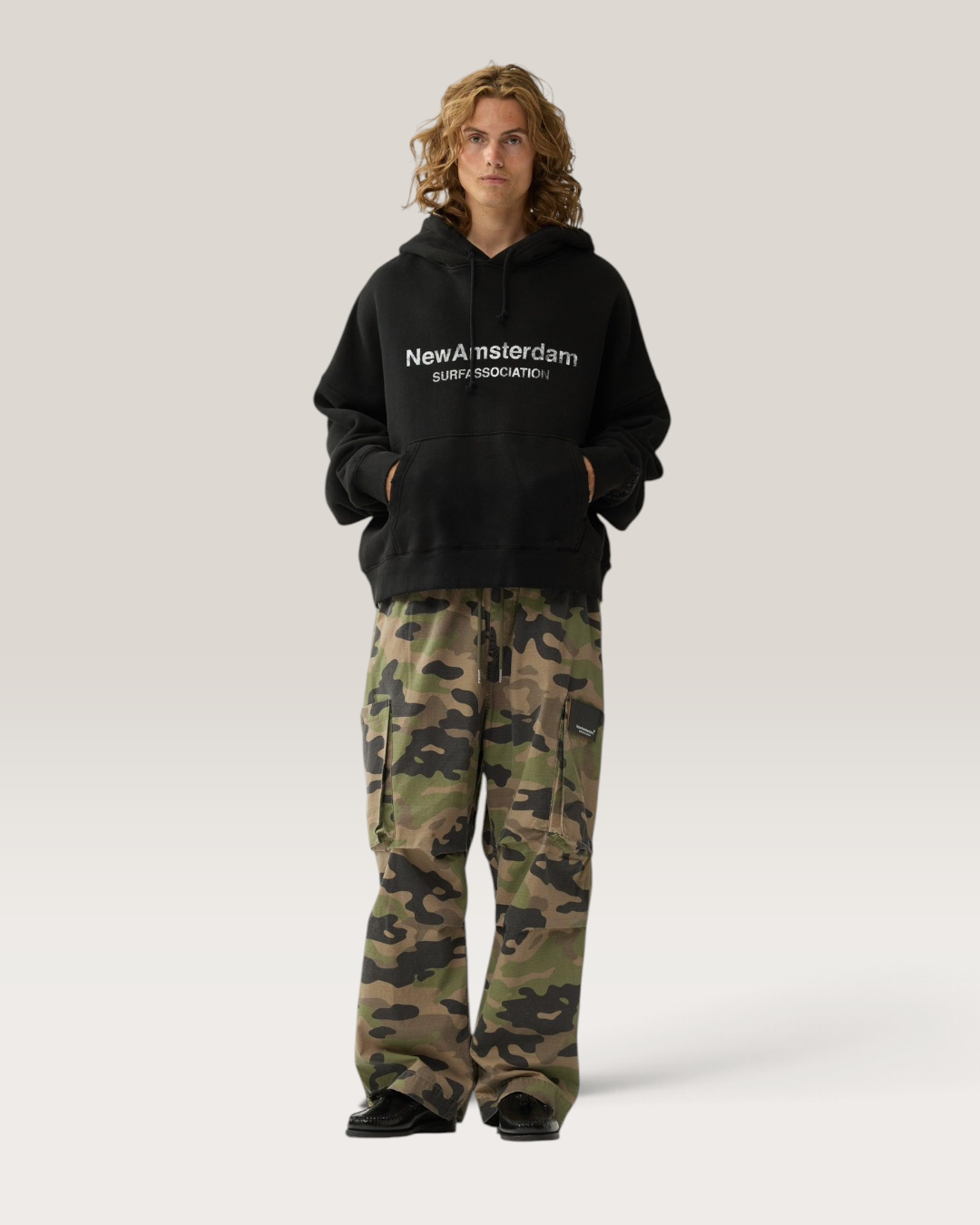 Worked logo hoodie