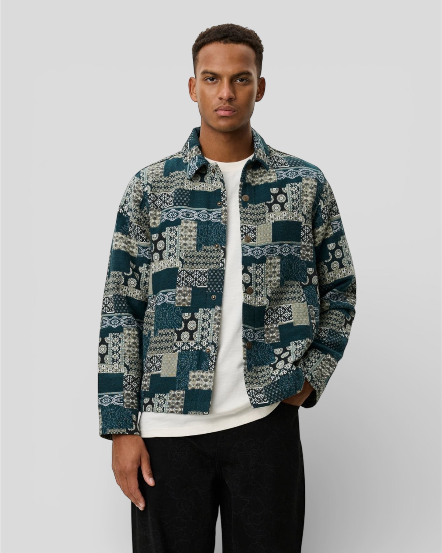 Ian jacquard coach jacket