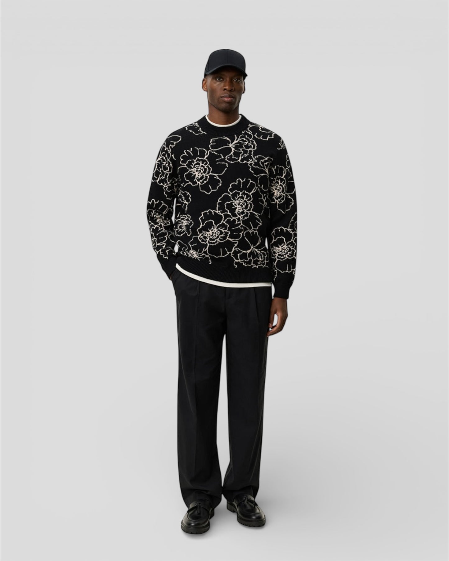 Gaston poppy jacquard