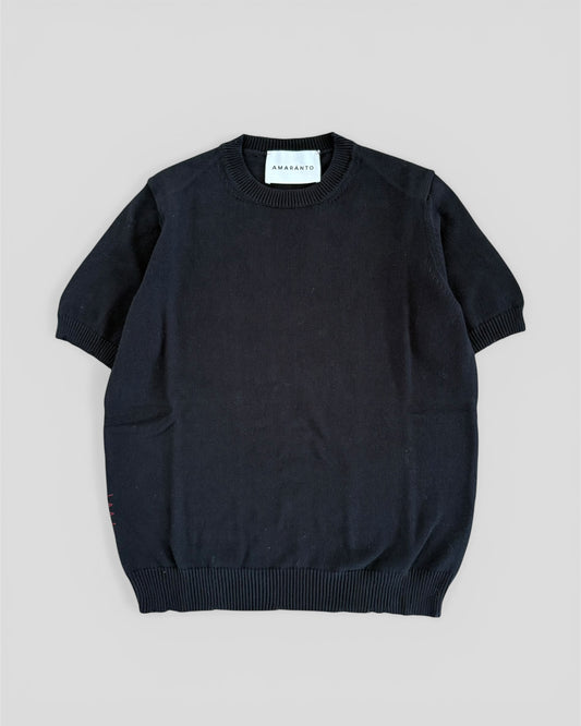 Half sleeve break sweater black