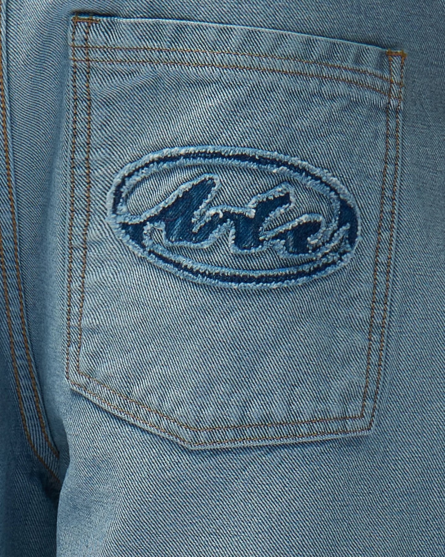 Denim inside/out shorts