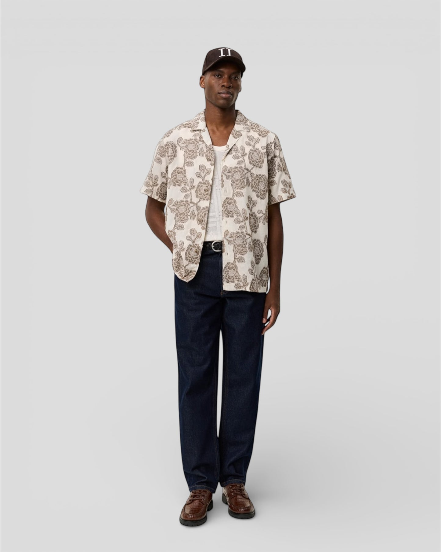 Lesley flower jacquard shirt