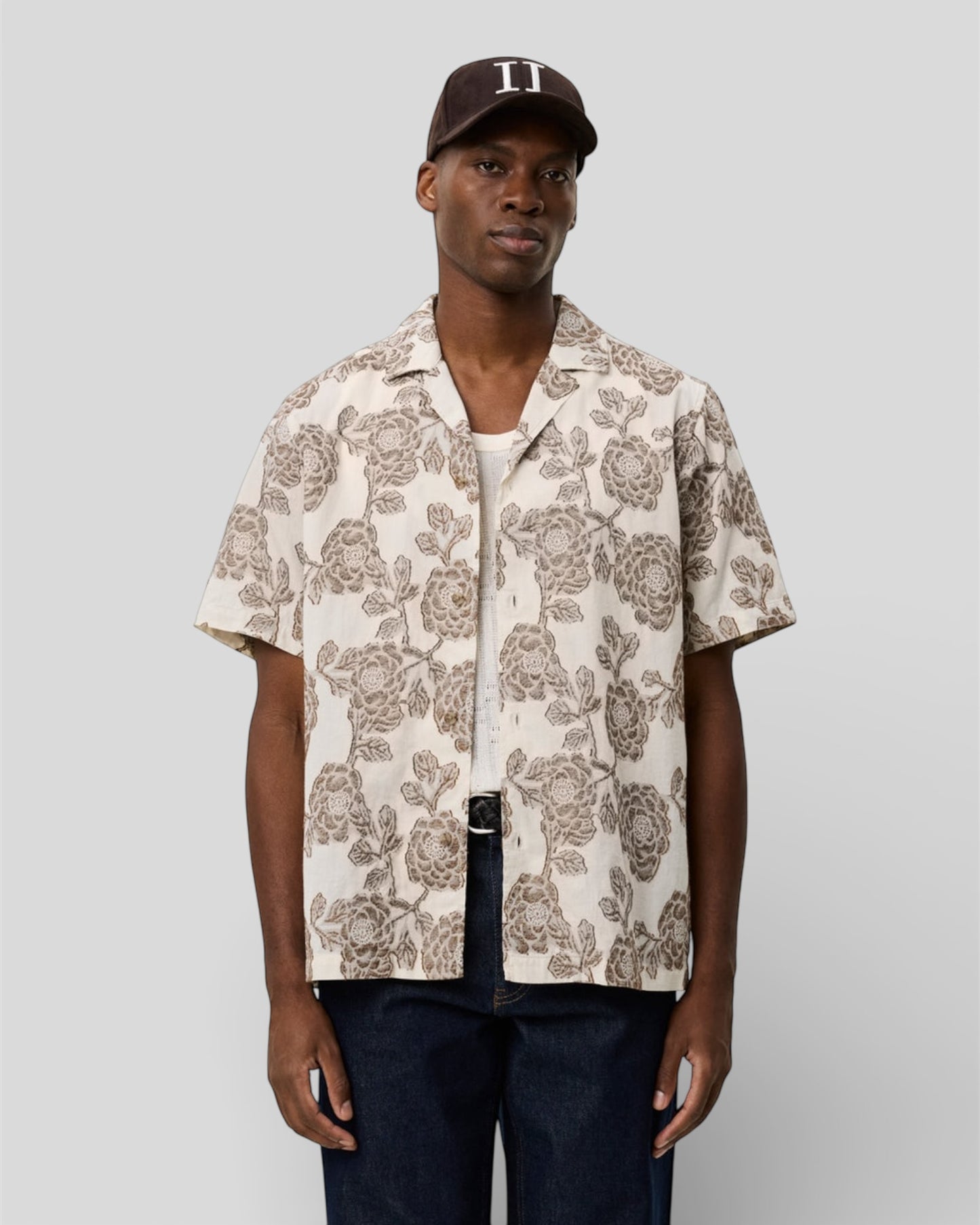 Lesley flower jacquard shirt