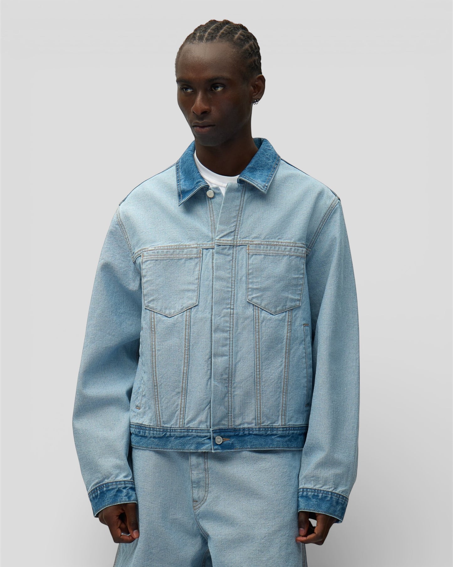 Denim inside/out jacket