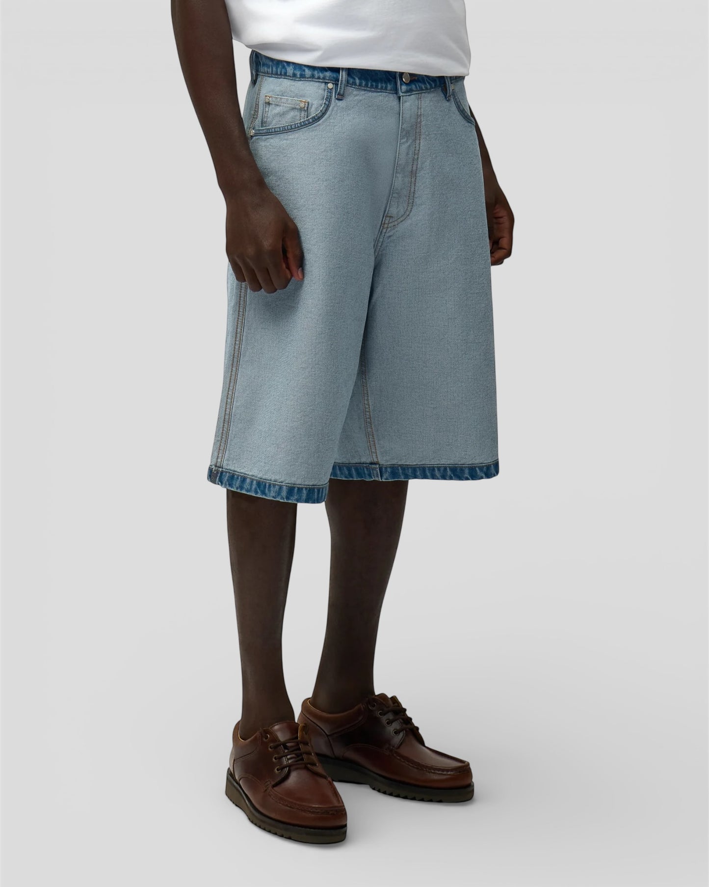 Denim inside/out shorts