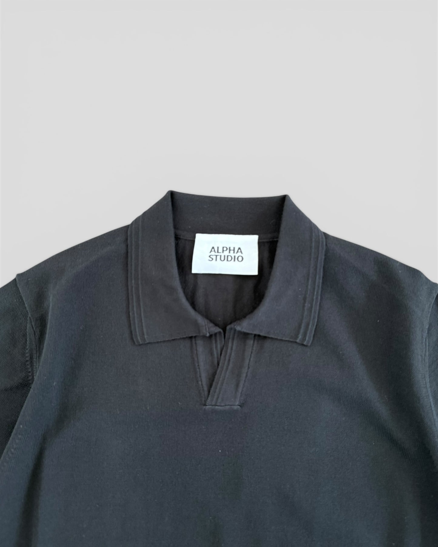Polo crepe black