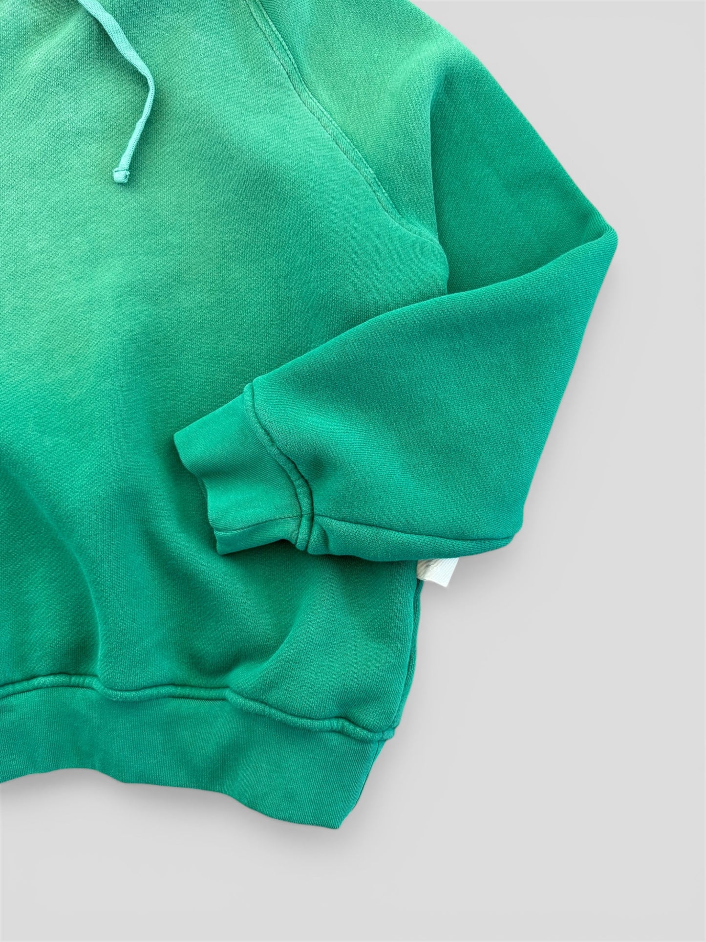 Hoodie cropped washed green