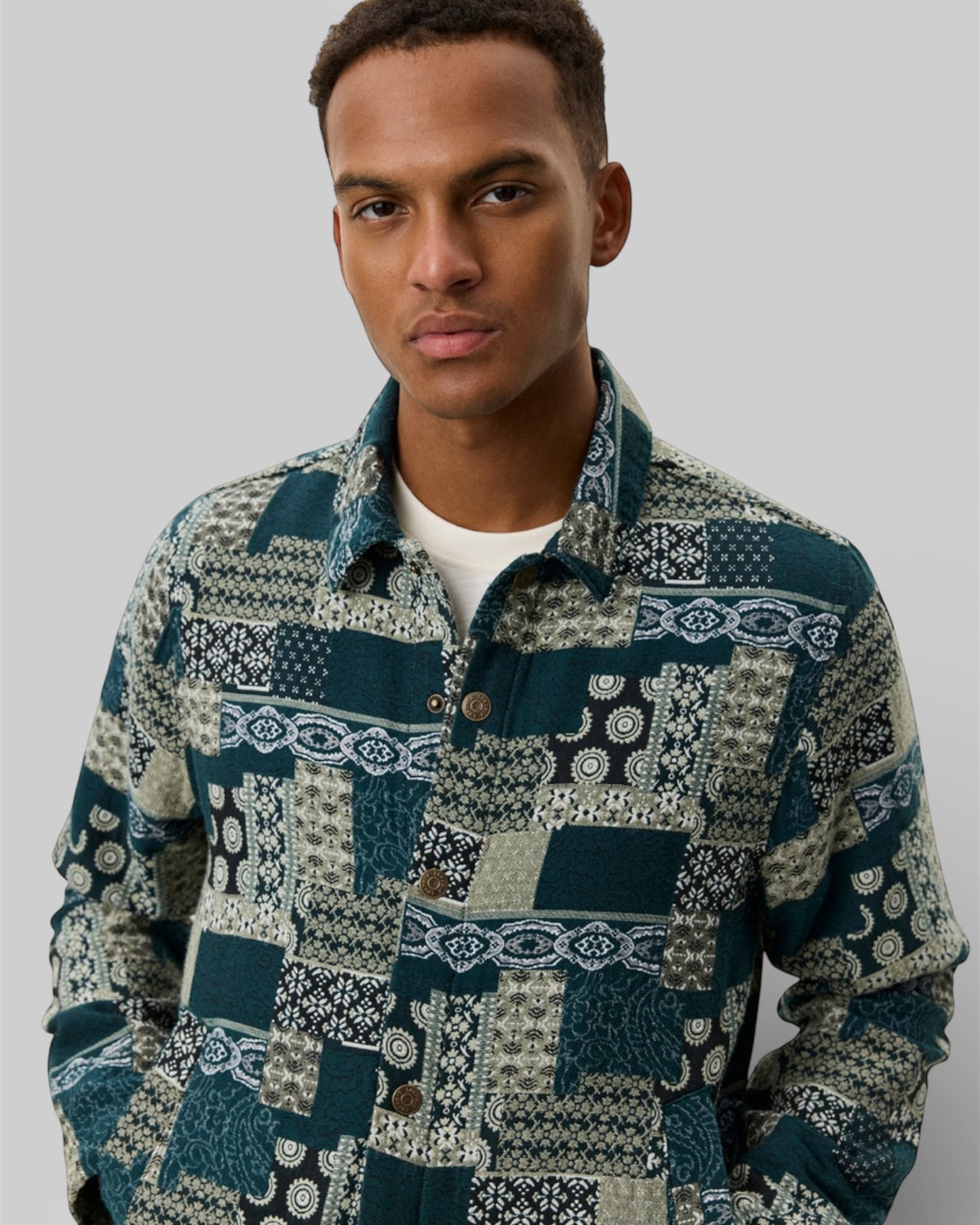Ian jacquard coach jacket