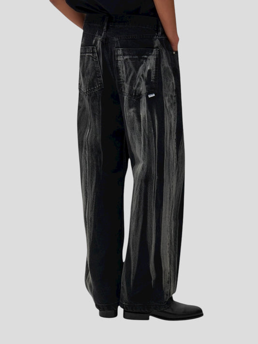 Washed jeans pants