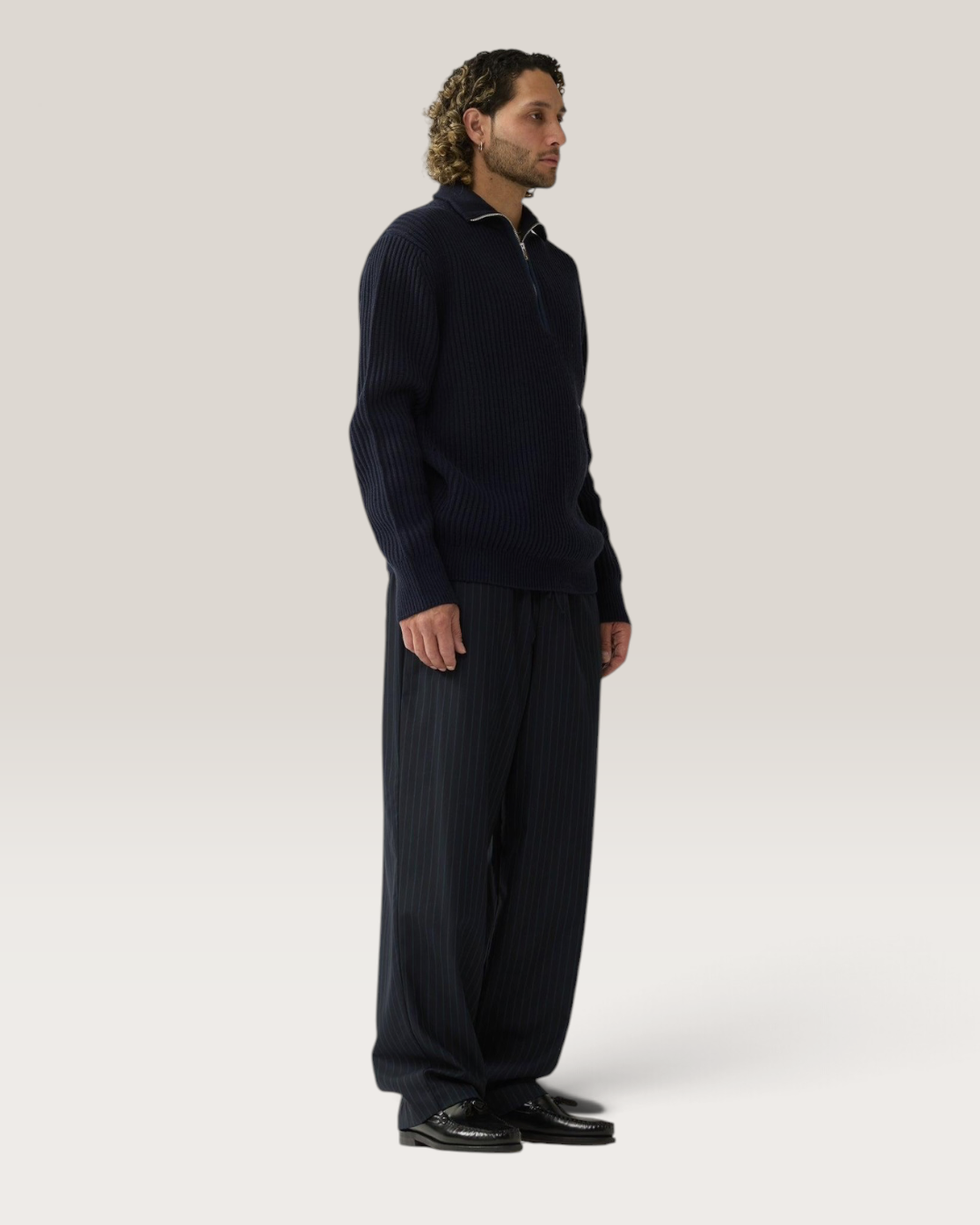 Knitted half zip