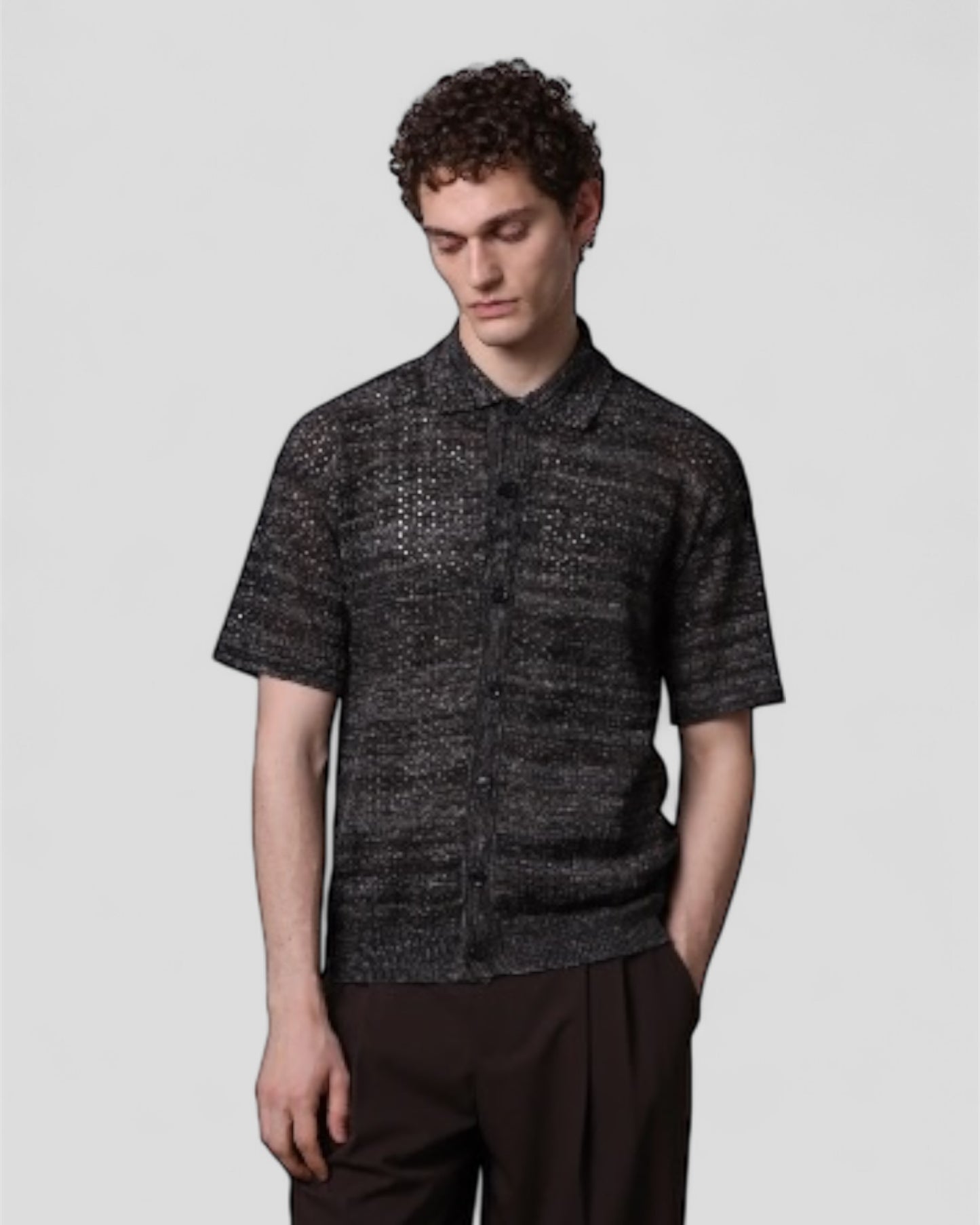 Camicia punto texture mouliné