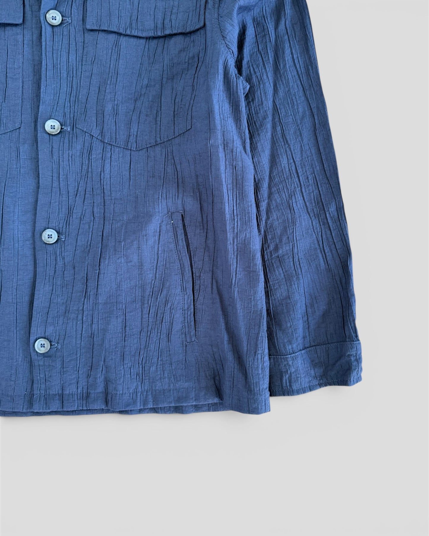 Overshirt viscosa blue