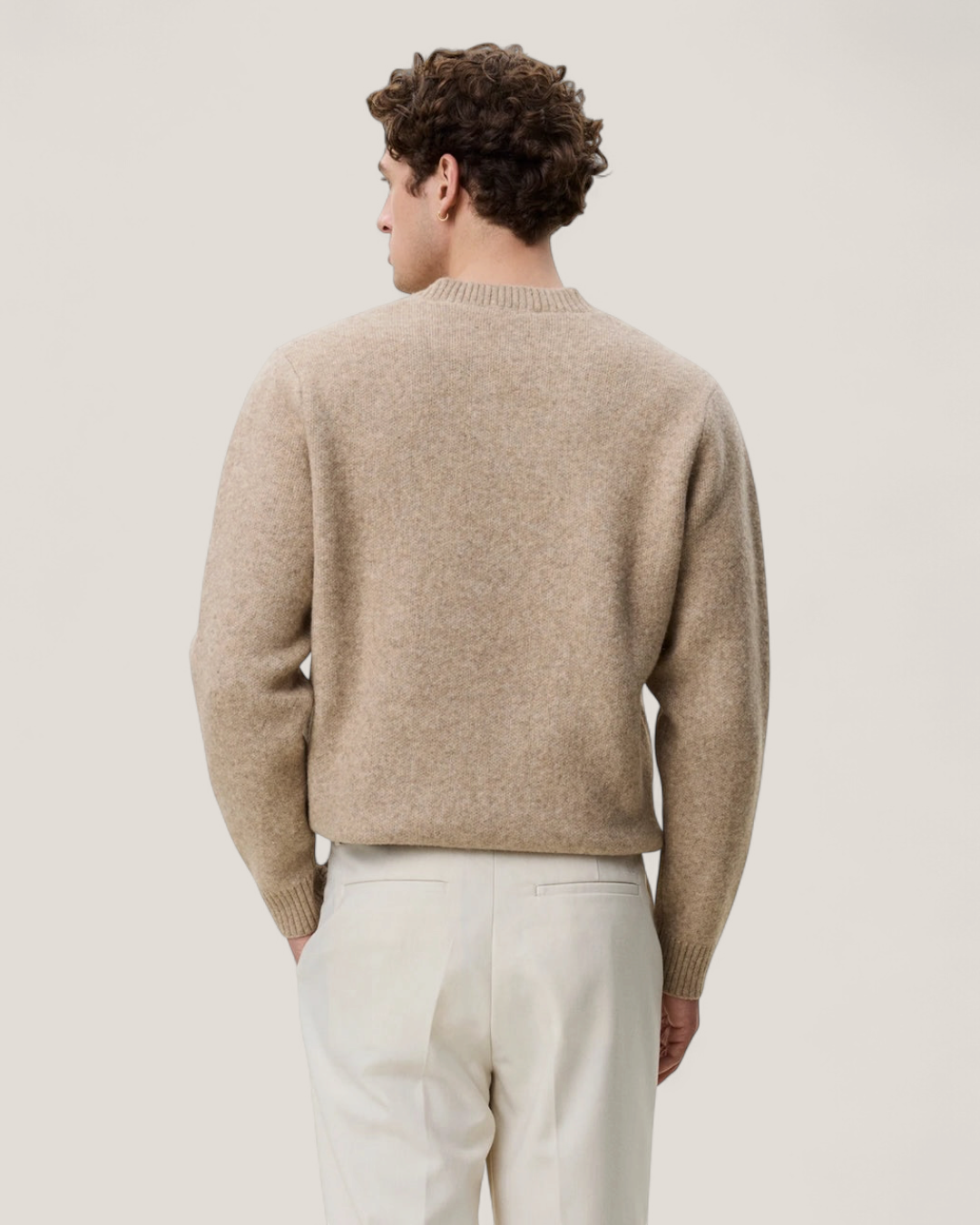Melange V-neck knit