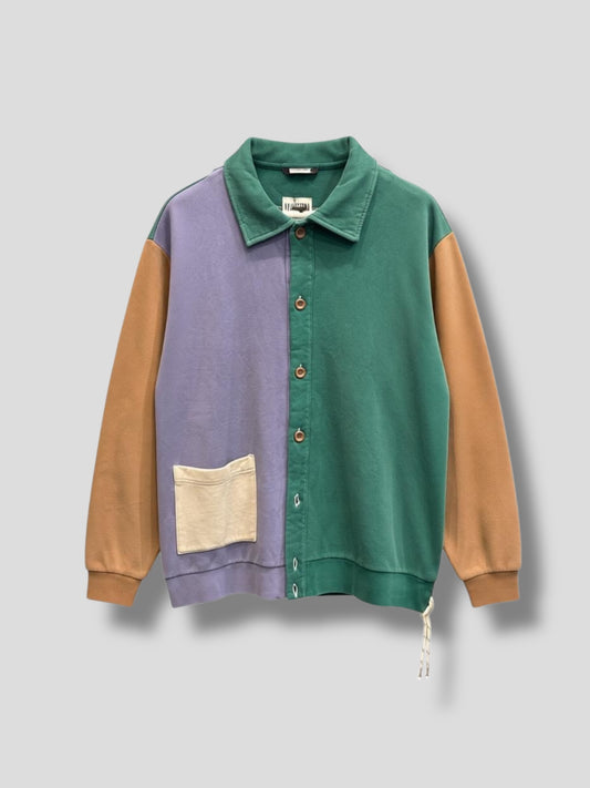 Felpa cardigan placcata