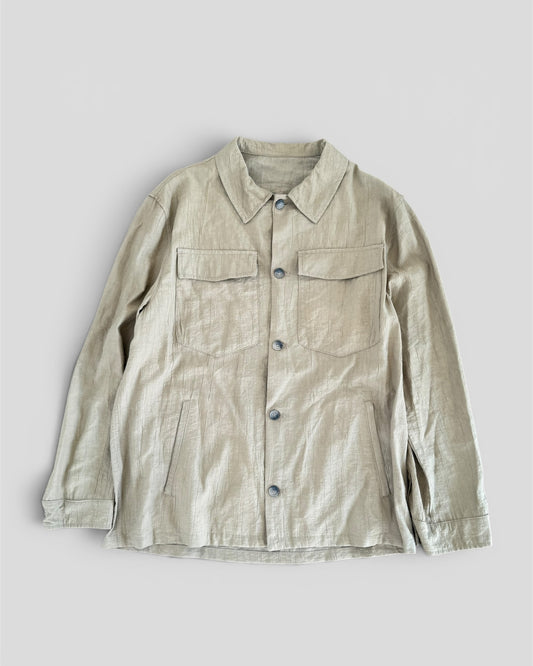 Overshirt viscosa tabaco