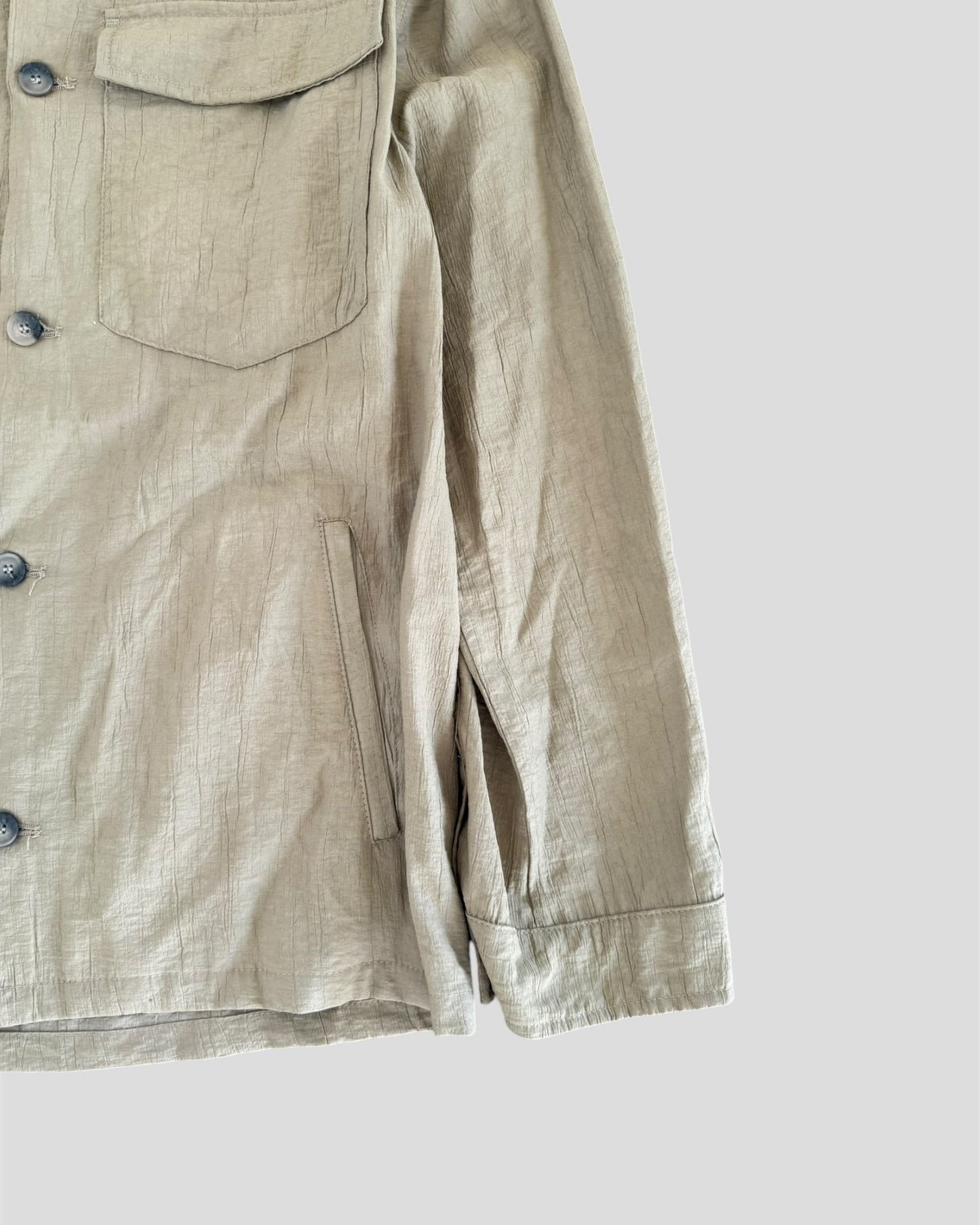 Overshirt viscosa tabaco