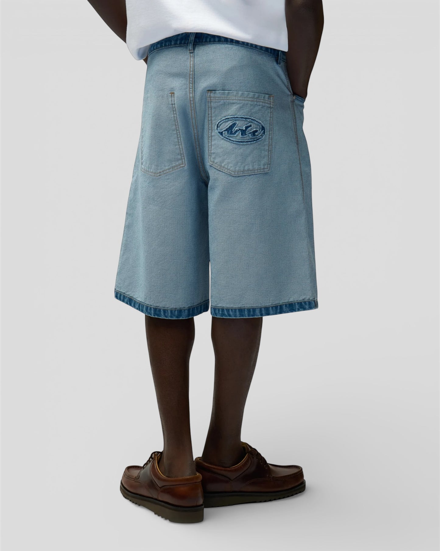 Denim inside/out shorts