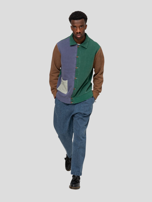 Felpa cardigan placcata