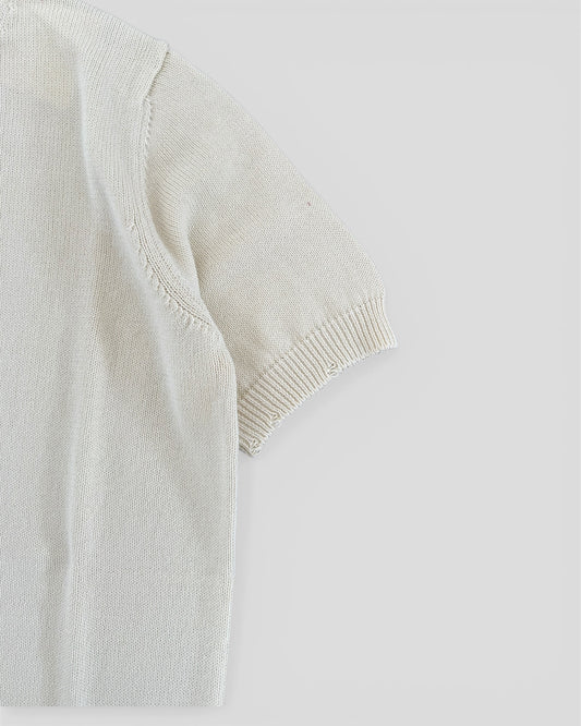Half sleeve break sweater latte