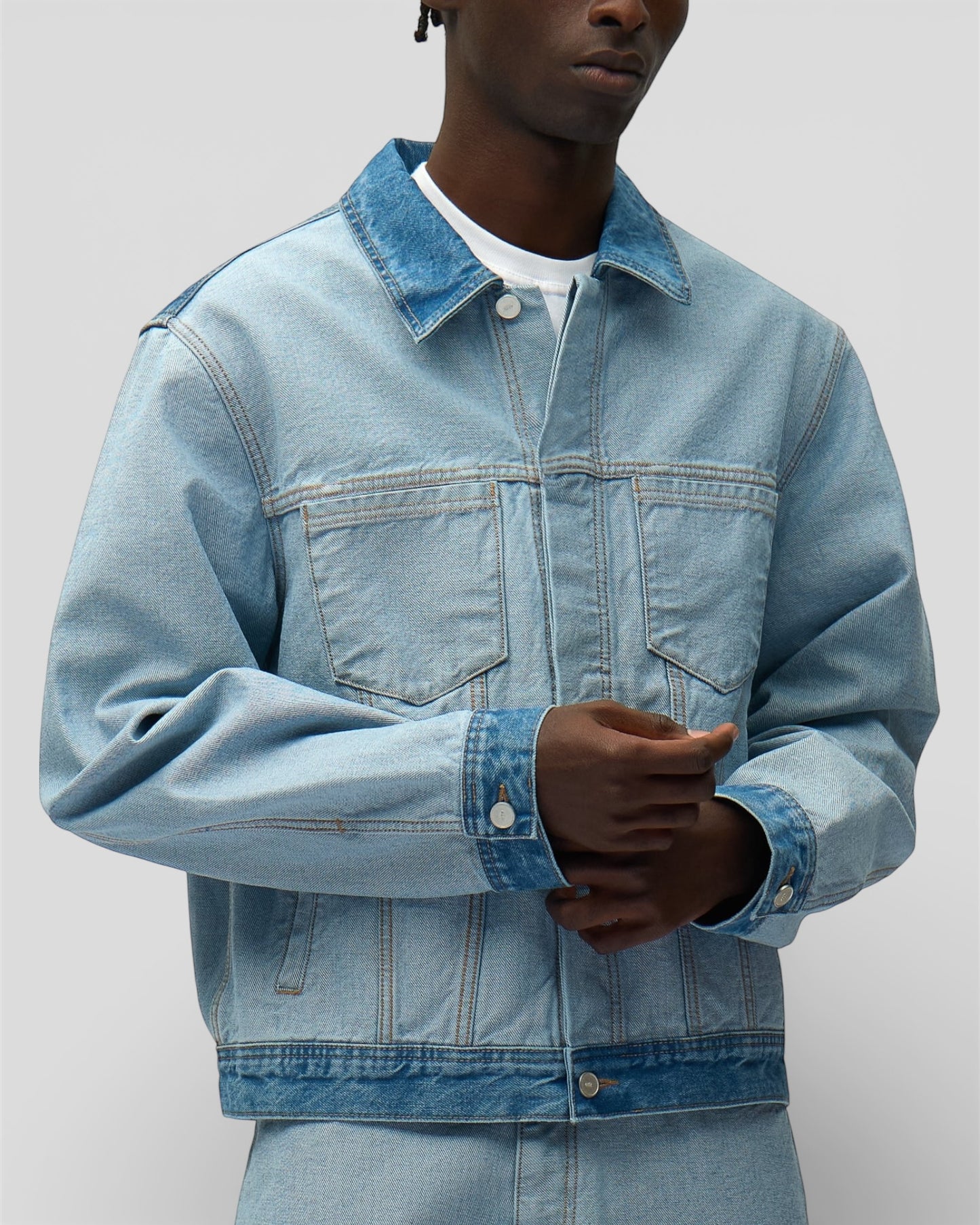 Denim inside/out jacket