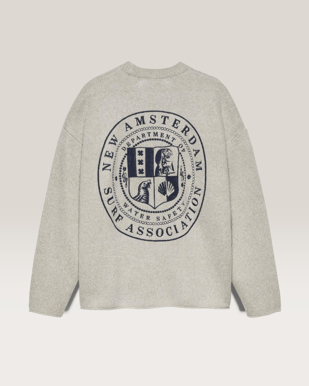 Knitted stamp crewneck