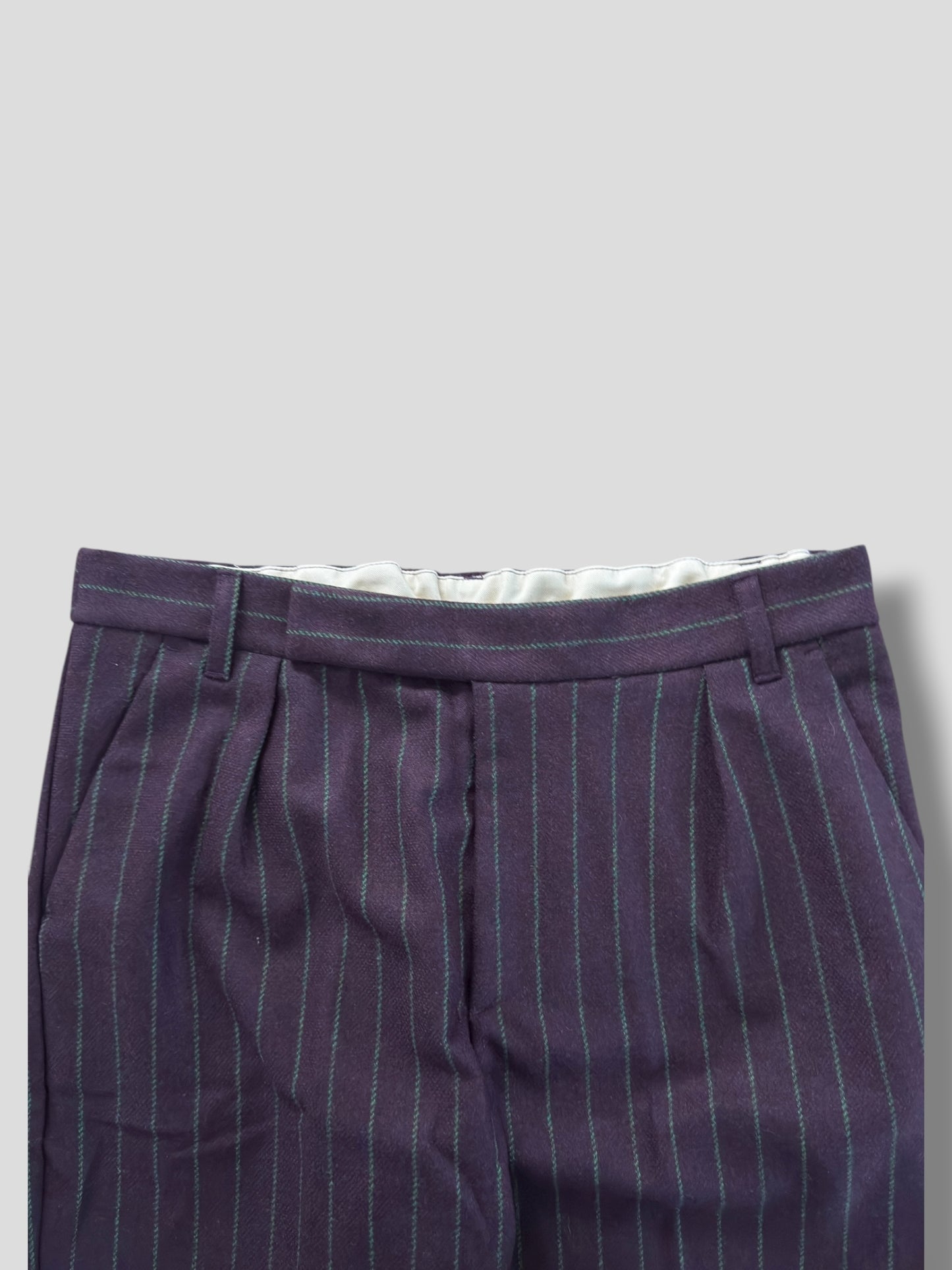 Panta pinces dritto gessato