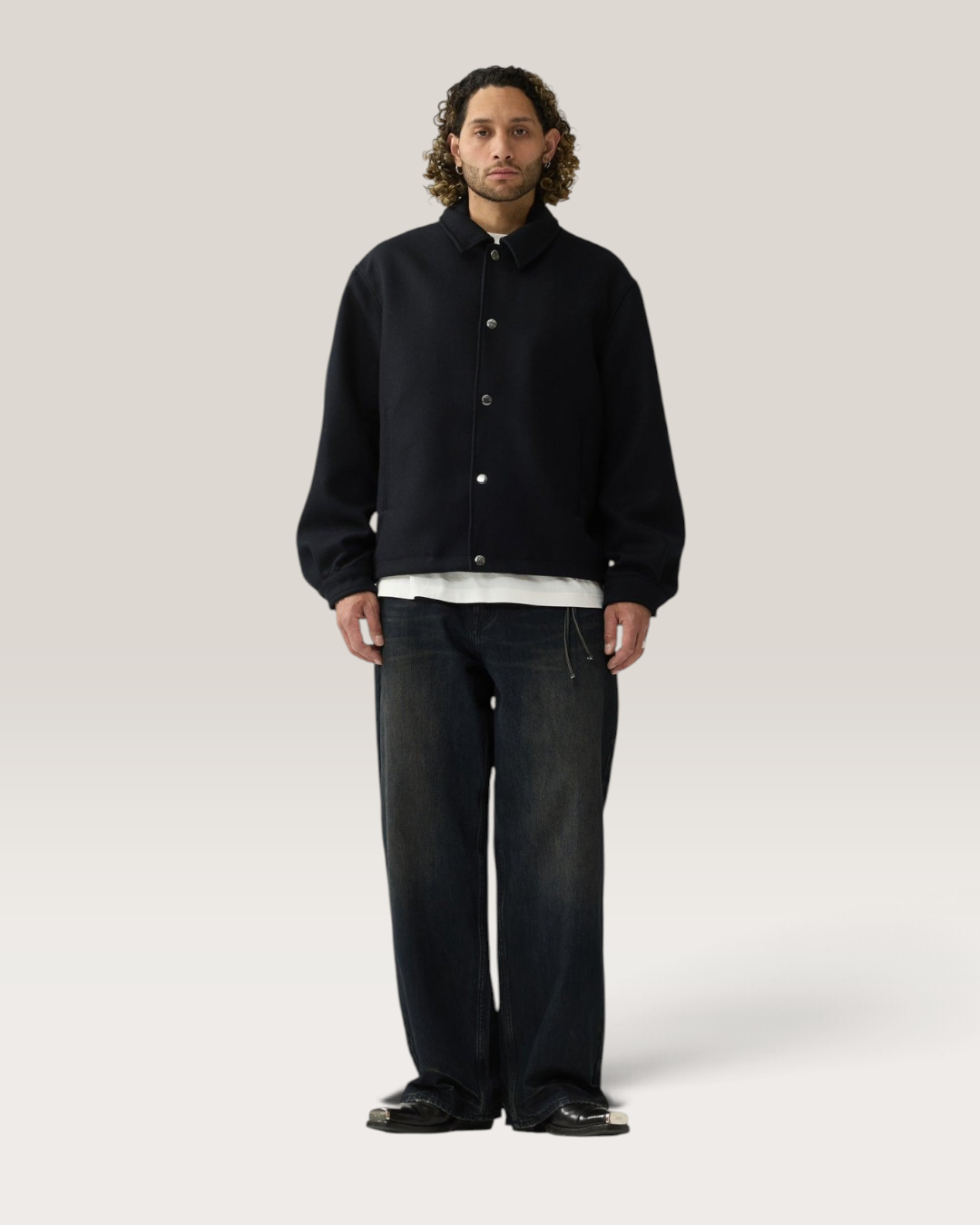 Wool coach jacket