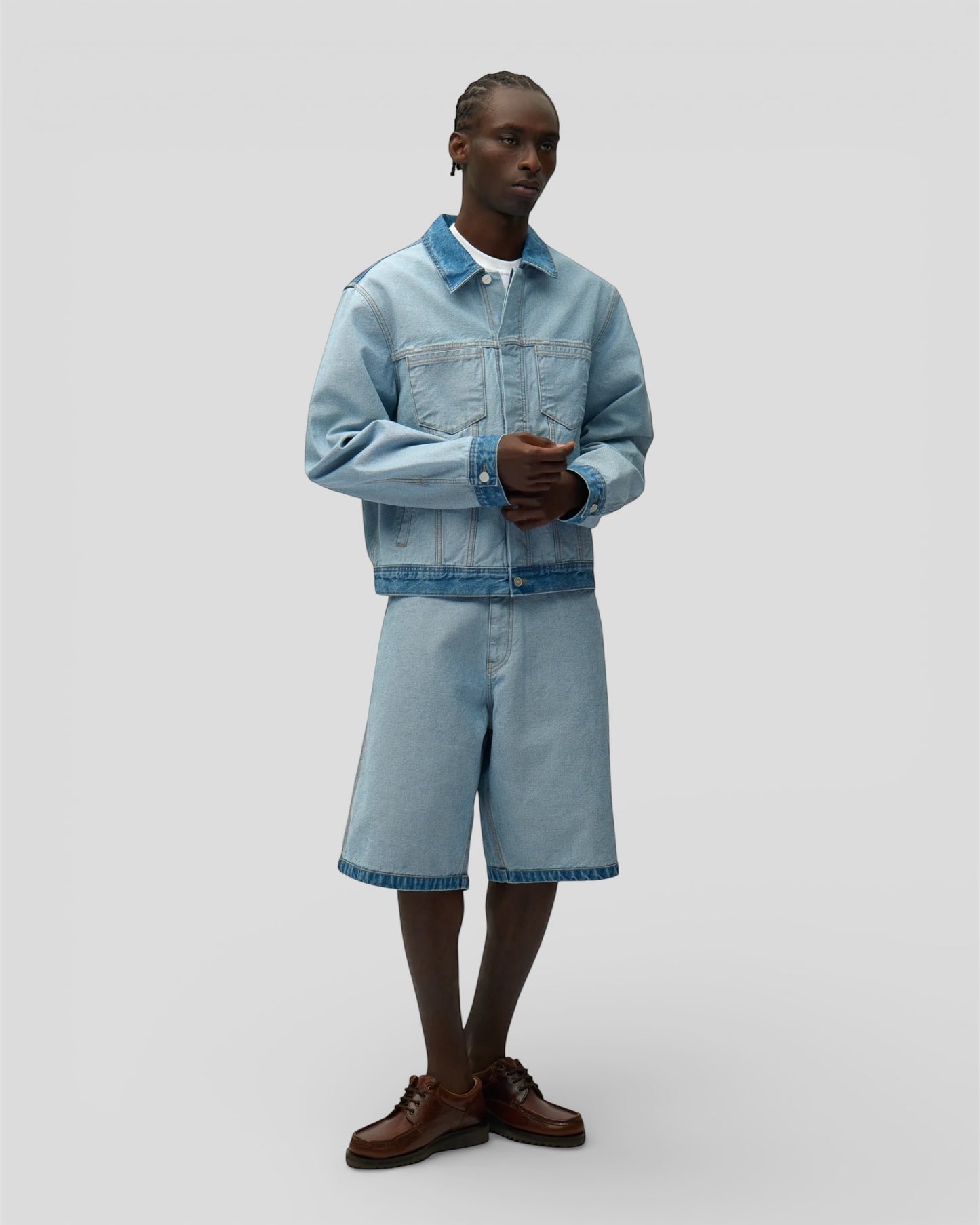 Denim inside/out jacket