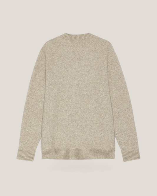 Melange V-neck knit