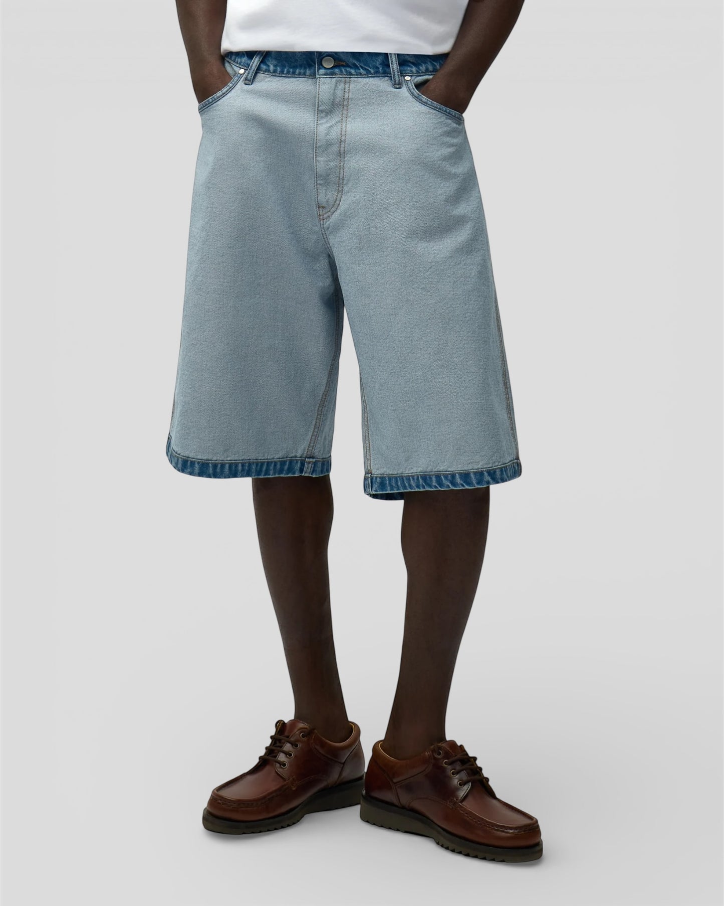 Denim inside/out shorts
