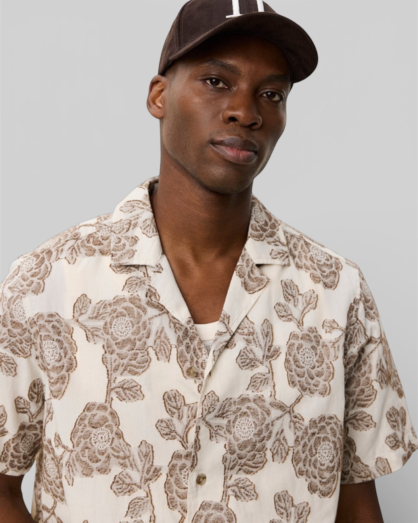 Lesley flower jacquard shirt