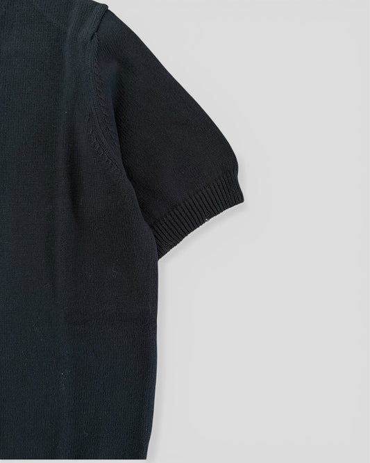 Half sleeve break sweater black