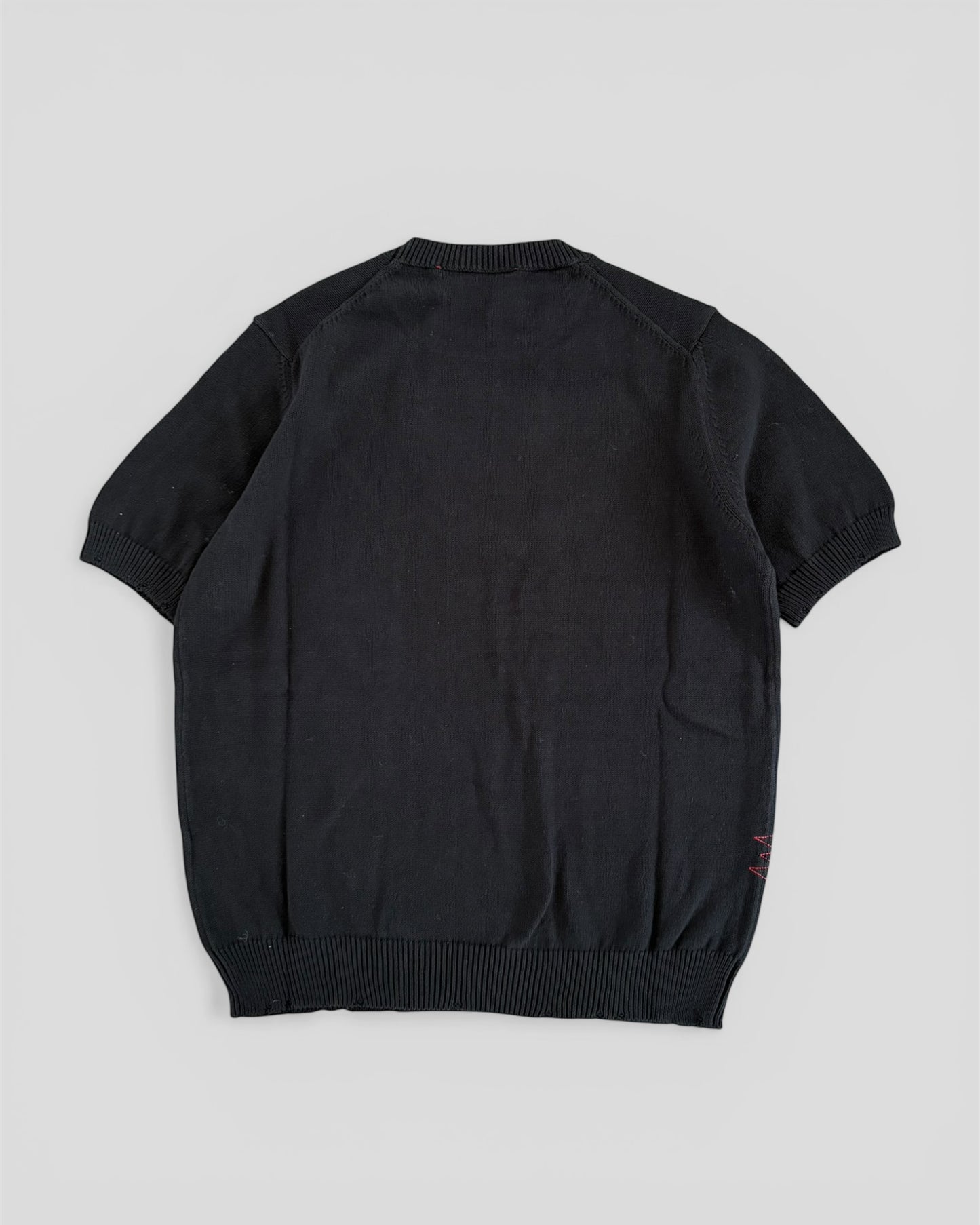 Half sleeve break sweater black