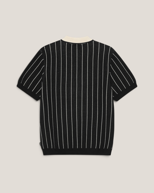 Pinstripe knitted polo