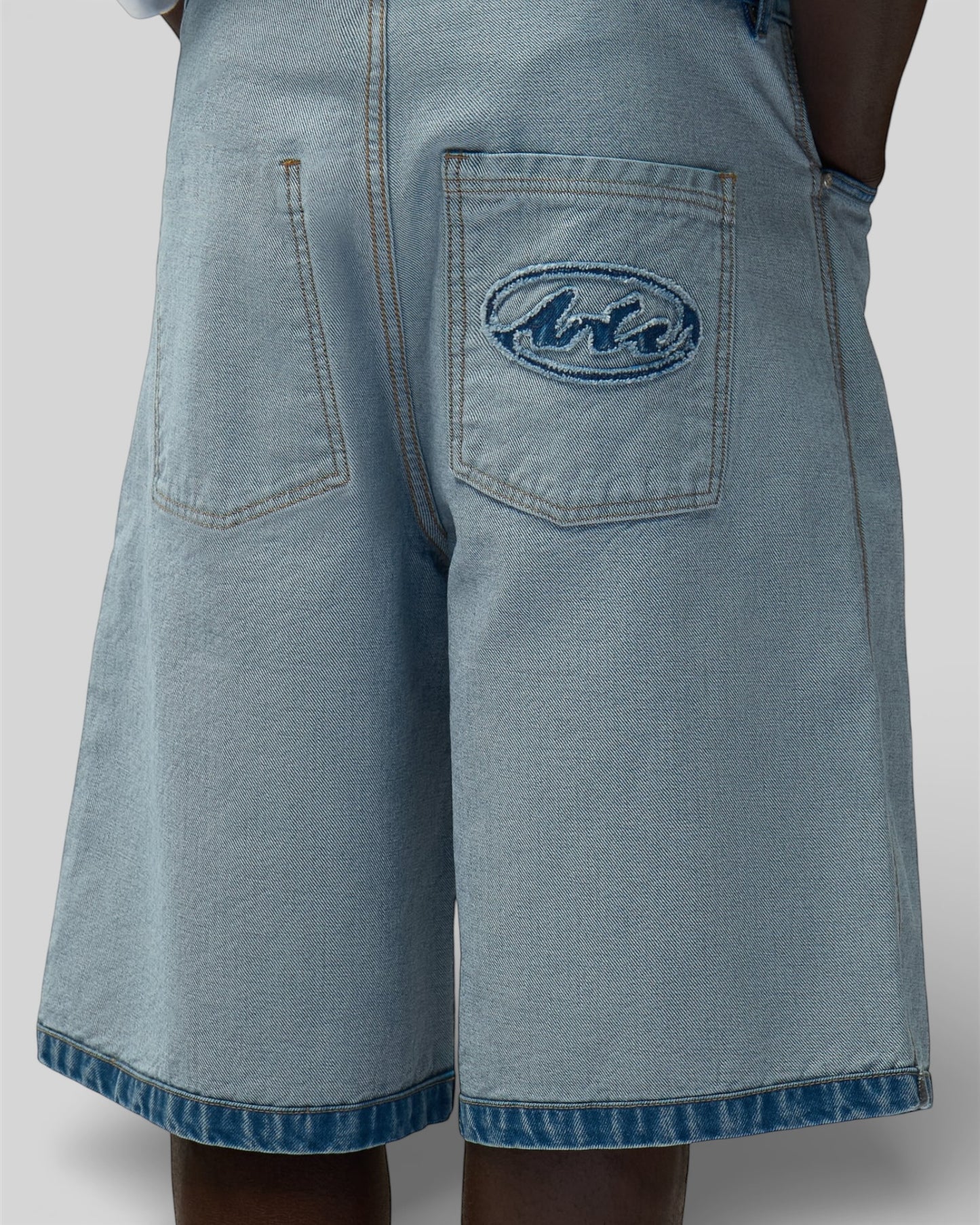 Denim inside/out shorts