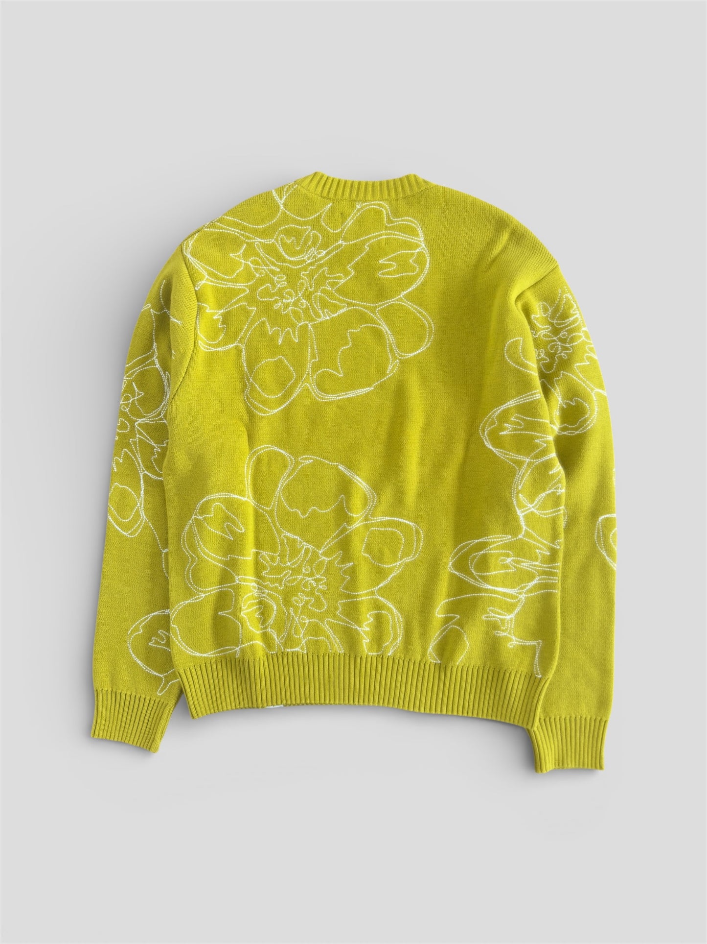 Embroidered flower knit