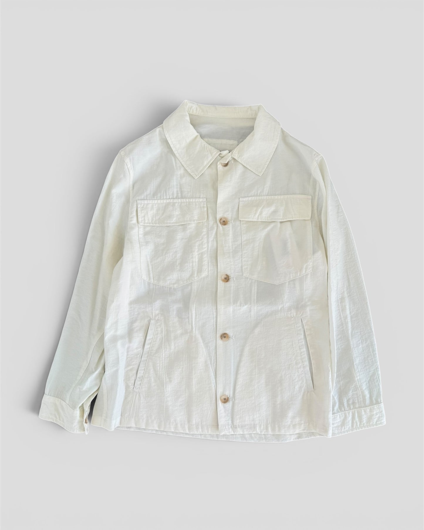Overshirt viscosa off white